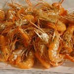 Fried river shrimp