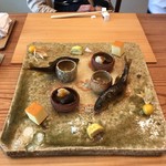 柚木元 - 子持ち鮎、蜂、酸漿、玉、栗、茸