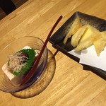 千や - ウメシソやっこ、チーズかりかり揚げ