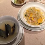 中国飯店 - モンサンミッシェル産ムール貝のスープかけチャーハン