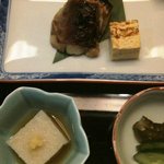 日本料理 若狭 - 茶寮若狭「みはま御膳」（鰆の西京焼とだし巻き卵、山芋の煮付け、漬物）