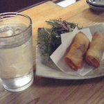 みや - 料理写真:春巻きとお酒