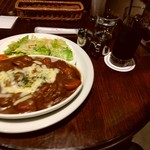 カフェレスト - 【2017.10.5(木)】焼カレープレート(焼カレー＋野菜サラダ＋ドリンク)1,339円