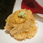 鮨 さいとう - 2種類のウニのご飯