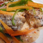 ビストロ アオキ - タラの粒マスタードクリームソース