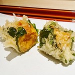 てんぷら 近藤 - 大葉雲丹