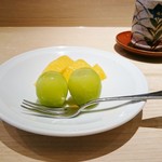 てんぷら 近藤 - シャインマスカット・マンゴー