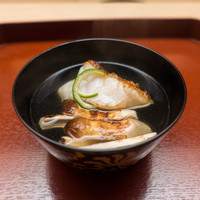 木山 - お椀　焼き松茸と焼きアラ
