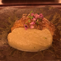 日本料理 晴山 - 先付(かます、壬生菜、賀茂なす)