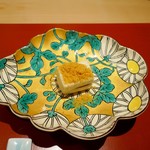 料理屋 植むら - からすみをまぶした胡麻豆腐 