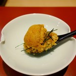 料理屋 植むら - 北海道産白雲丹の一口飯