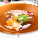 グランド ダイア - 雲海：鱈白子　トリプルコンソメ　雲丹　鮑