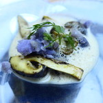 グランド ダイア - 青の皿：松茸・ポルチーニ茸