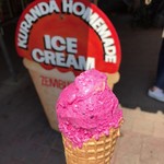 Kuranda Home Made Tropical Fruit Ice Cream - トロピカルアイスクリーム ドラゴンフルーツ(シングルコーン) $4.00