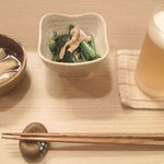 りょうり屋 正 - 晩酌セットの野菜小鉢2品