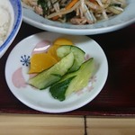 Ichifuku - 漬物（ニラ炒め定食）
