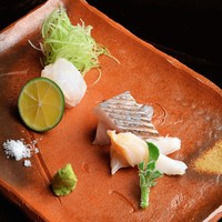 平目と鰆と白バイ貝