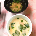 清海 - 大きな茶碗蒸しとお吸い物