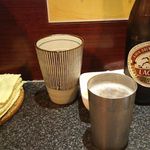 烈志笑魚油 麺香房 三く - 中瓶ビール  500円 2017年10月