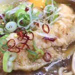 一由そば - とり天アップ