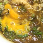 一由そば - 黄身をカレー出汁にといて・・