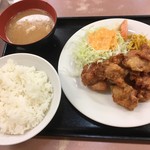 ランチハウス ミトヤ - 鶏の唐揚げ定食750円