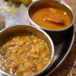 海老カレーとダルカレー セット ¥1,100