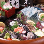 Uminekoya's proud sashimi platter