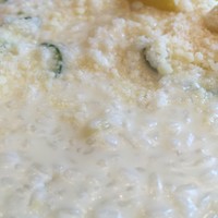 トラットリア グランボッカ - ベーコンとズッキーニのレモンクリームソース リゾット