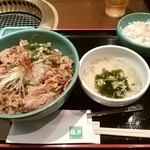 焼肉名菜 福寿 - さっぱりネギ塩カルビ丼セット