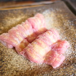 ろばたやき山ろく - せせり焼き540円