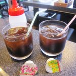 かみなり - サービスのアイスコーヒー