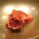 三谷 - １７０kgの大間の鮪の昆布〆の赤身をカマのづけと共に