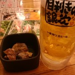 Mekikinoginji - 生ビールだよー、お通しは美味しくない