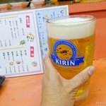 伊紀 - 2017年9月　生ビール大【870円】大きさを伝えようとしたけどイマイチやな～(´Д｀)