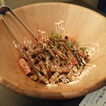 Nibanchouno Kado Fuku - ベーコンとキノコの炒めサラダ