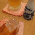 福錦 - 生ビールと紹興酒。