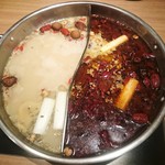 中国火鍋専門店 小肥羊 - 大鍋(麻辣＋白湯) 大辛の３倍