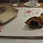 日本料理 潤花 - ２０１７年１０月７日お造り　取り皿薬味