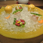 日本料理 潤花 - ２０１７年１０月７日お造り１