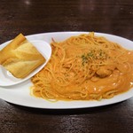 テルチャン - ワタリガニのトマトクリームスパゲッティ、1000円