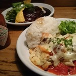 MOGA cafe - チキンの味噌チーズ焼き￥１１００ご飯大盛り￥３００