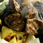 成吉思汗 大黒屋 - ショルダーステーキ焼き上がり