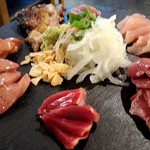 かしわ屋将軍 - 軍鶏刺し盛り合わせ