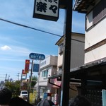 手造りうどん 楽々 - 店前