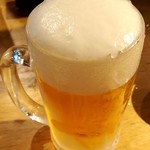 かしわ屋将軍 - クリアーな生ビールが旨～い