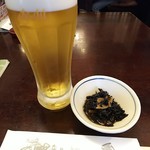 74408471 - 生ビールとお通しのひじき煮