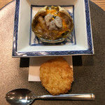 中国菜 火ノ鳥 - 上海蟹の紹興酒漬けと蟹味噌のオコゲ