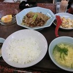 春日京珉 - 羊肉と野菜の炒め物定食/日替わり