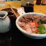 手造りうどん 楽々 - 肉ぶっかけ